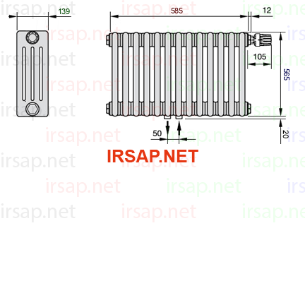 Радиатор IRSAP Tesi 40565/13 T52 CL 01